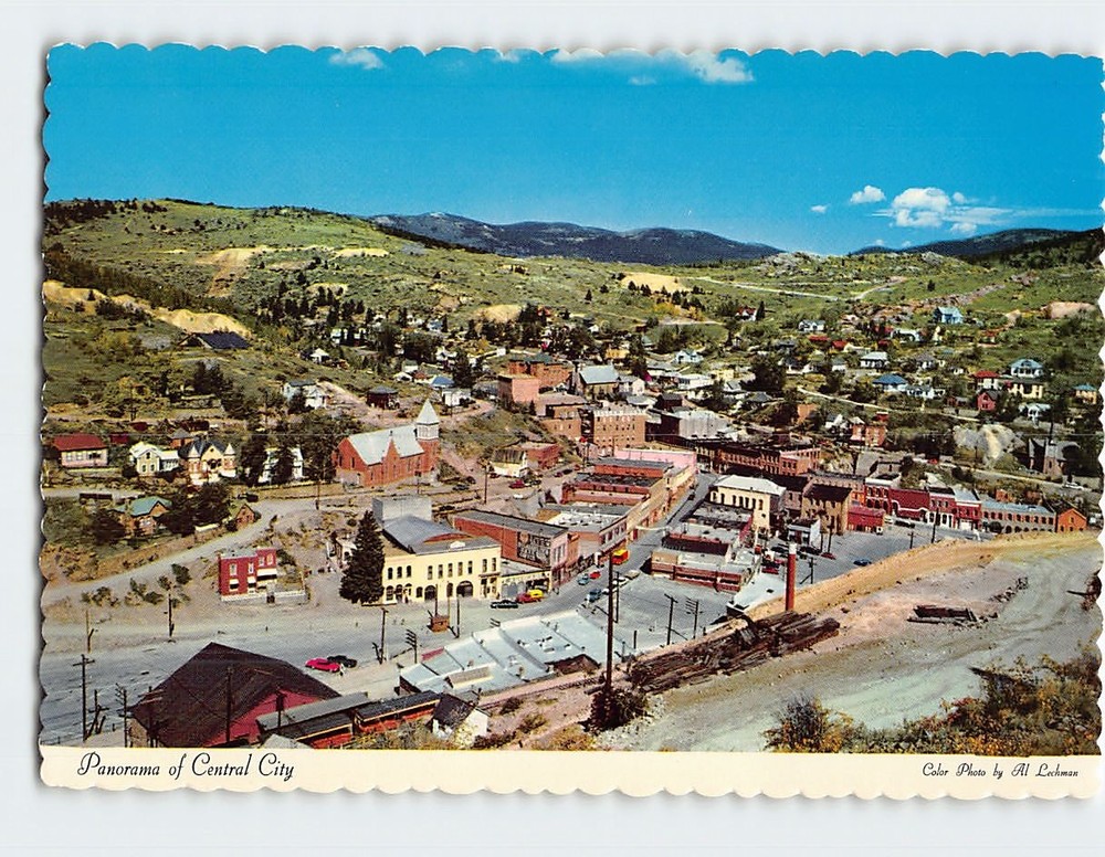 Postcard Panoramic View Central City Colorado USA