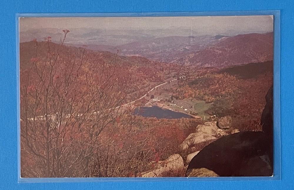 Postcard Peaks of Otter Lodge Bedford Virginia VA Blue Ridge Parkway Aerial View