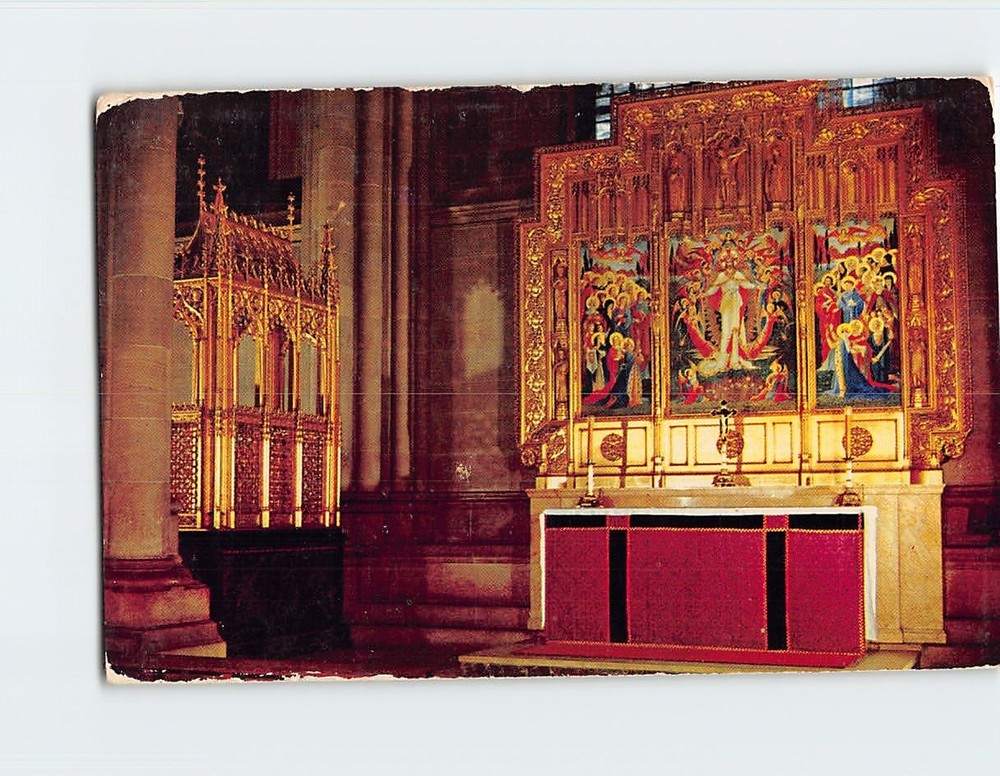 Postcard Altar and Reredos All Souls Chapel Cathedral Of St. John The Divine USA