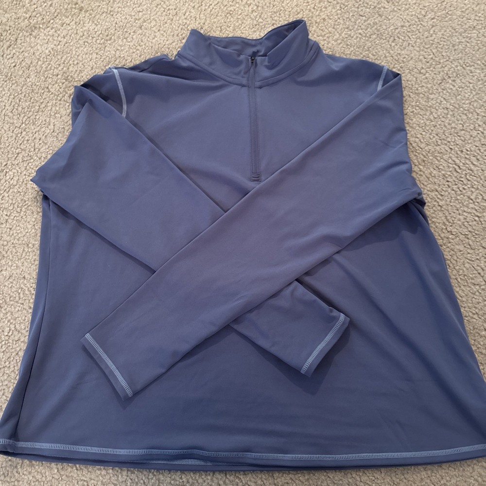 NEW Soybu Women's Long Sleeve Quarter Zip Mock Neck Active Top Size Large