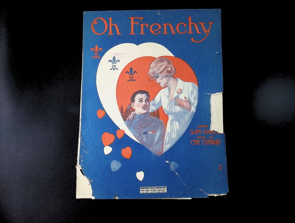 Oh Frenchy Sheet Music SAM EHRLICH CON CONRAD Broadway 1920 P/V