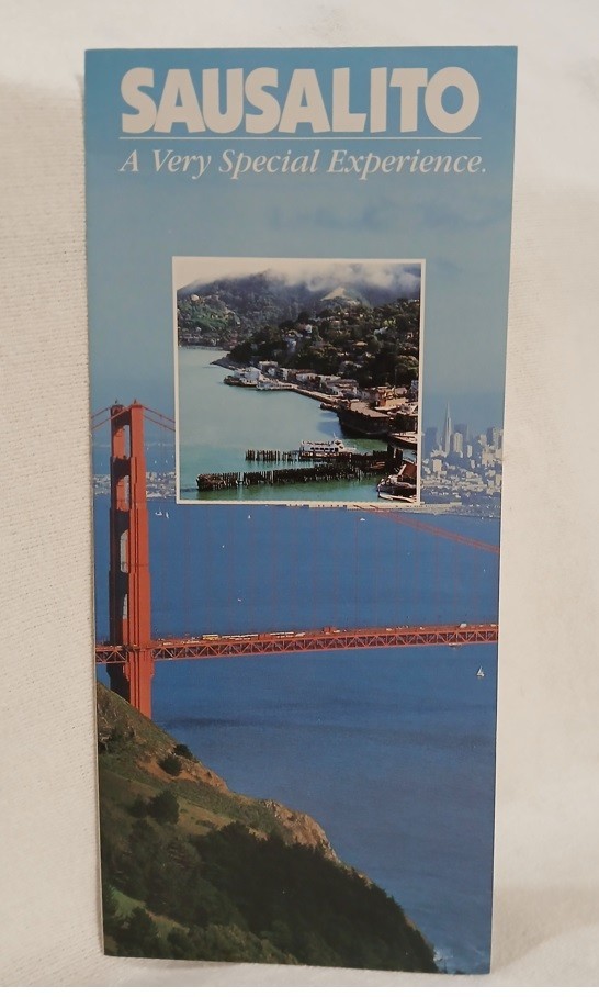 Vtg Travel Brochure Sausalito San Francisco CA Points of Interest 1984 Trifold