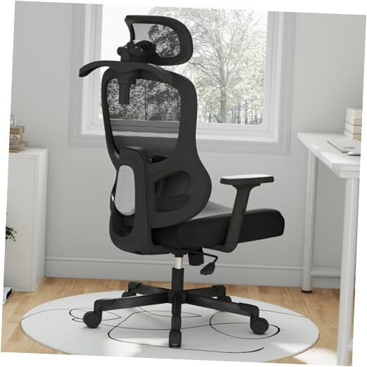 Ergonomic Big Tall Office Gaming Chair with Reclining Back and Adjustable Lumbar Support