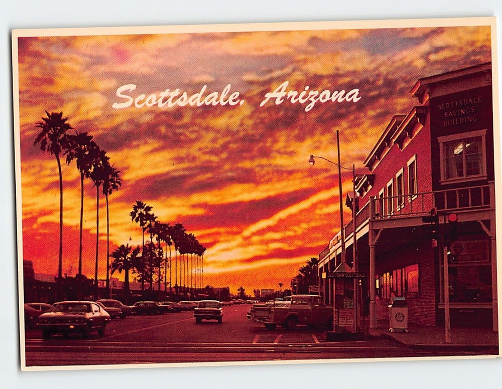 Postcard West Main Street, Scottsdale, Arizona