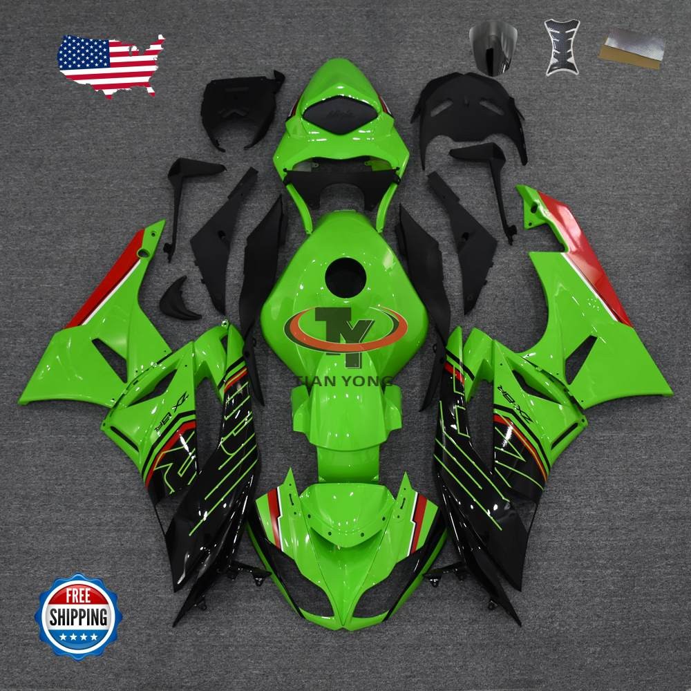 Green Black Fairings For Kawasaki Ninja ZX6R 2009 10-2012 Full Bodywork Body Kit