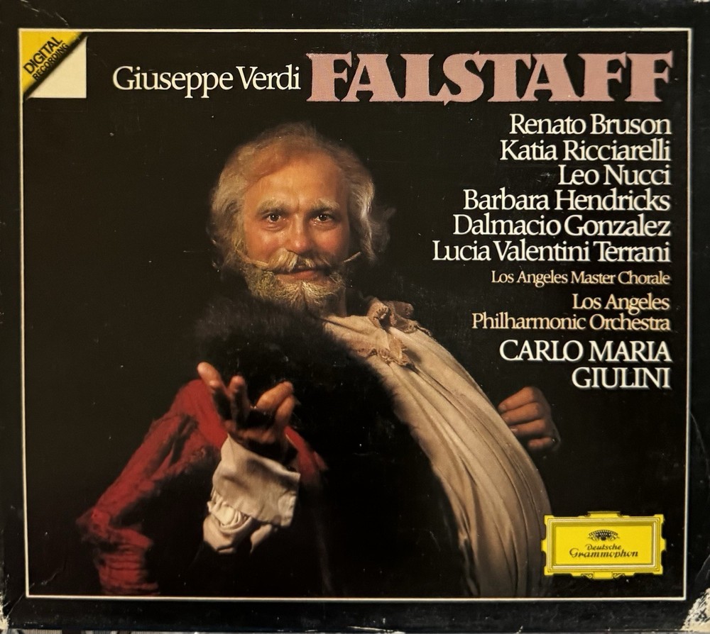 Verdi—Falstaff (Bruson, Nucci, Ricciarelli, Hendricks…; Giulini). 2CD, libretto