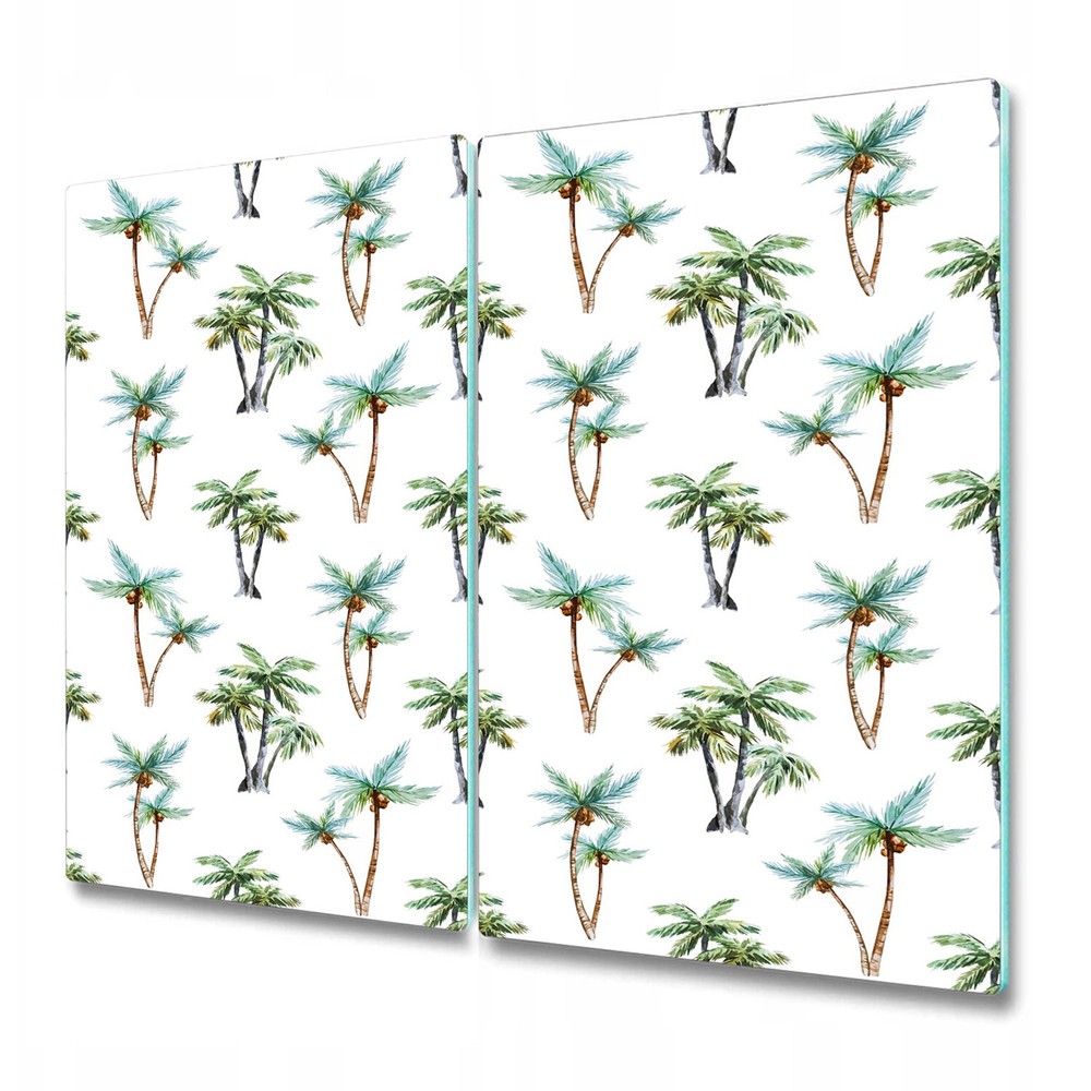 Glass Kitchen Chopping Board Palms Exotic Nature Tropical Palms Paradise 2x30x52