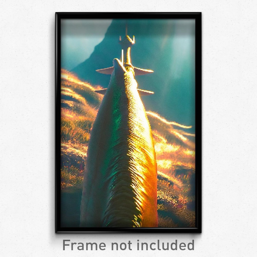 Pixel Art Poster - Tremendous Pike (8 Bit Psychedelic Trippy Video Game Print)