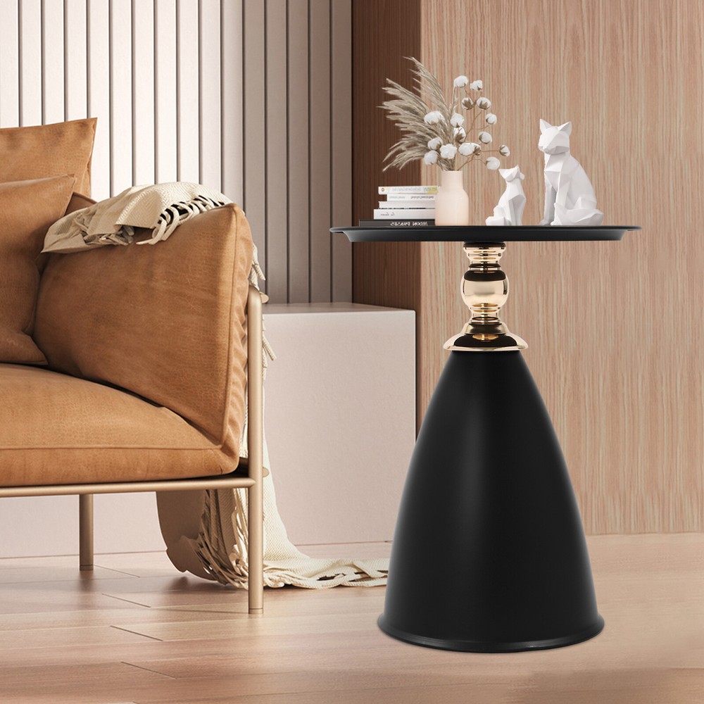 Round Side End Table for Living Room, Bedroom, Office, Patio or Sofa