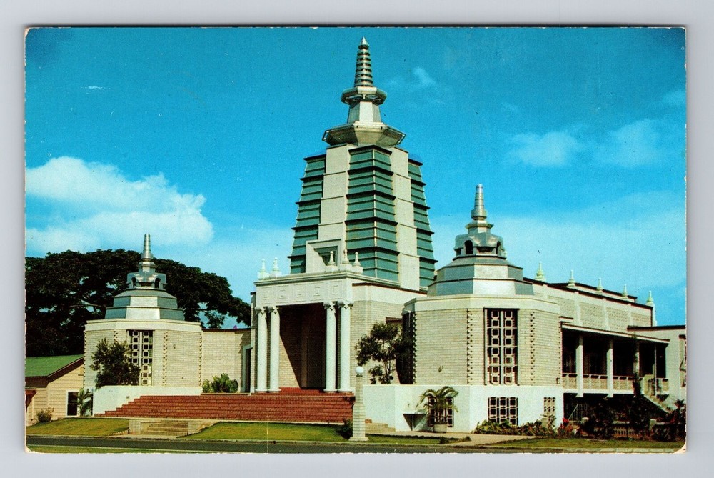 Honolulu HI-Hawaii, Buddhist Temple, Nuuanu Avenue, Vintage Postcard