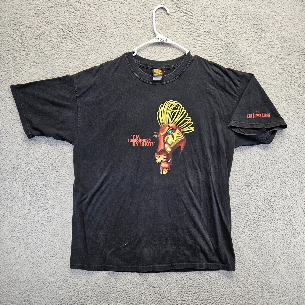 Disney The Lion King Broadway Shirt Mens Size XL Black Graphic Tee Short Sleeve