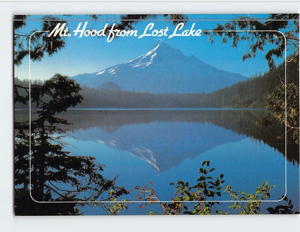 Postcard Mt. Hood from Lost Lake Oregon USA