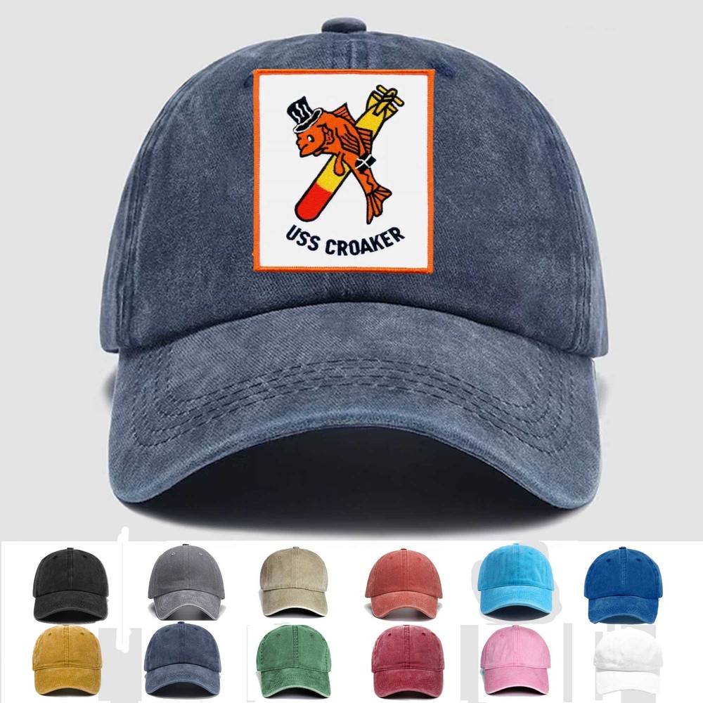 Custom Embroidered Hat SS-246 USS Croaker, Veteran Cap, Trucker Hat, Gift Idea