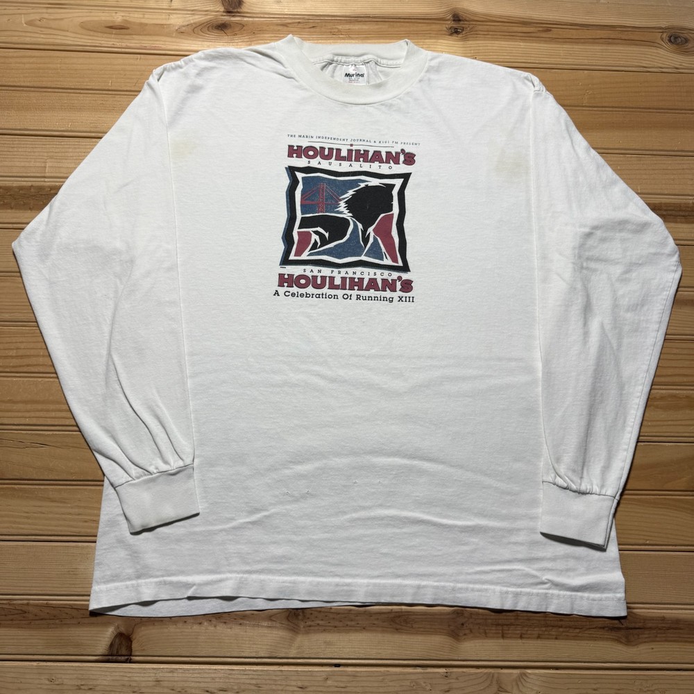 Vintage 80s Houlihan's Sausalito San Francisco Celebration of Running T-Shirt XL