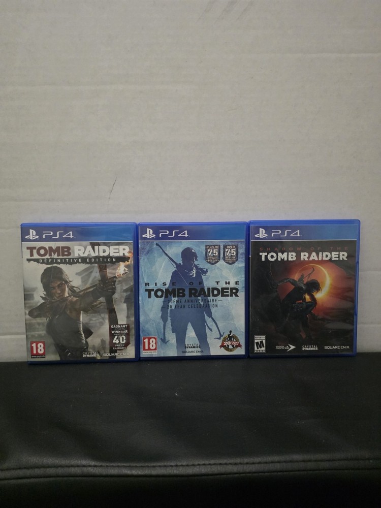 Shadow of the Tomb Raider Lot Of 3 Games Trilogy PS4 Playstation 4