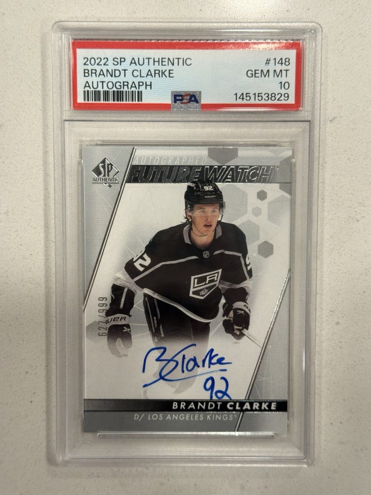 2022-23 Upper Deck SP Authentic Brandt Clarke Future Watch Auto /999 #148 PSA 10