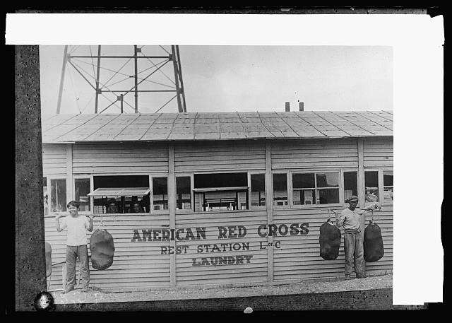 Photo:France American Red Cross Canteen Laundry Aviation Camp 1918 WWI