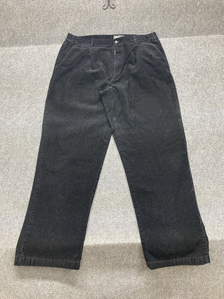Eddie Bauer Corduroy Pants Men’s Size 40/33 Black Straight Leg
