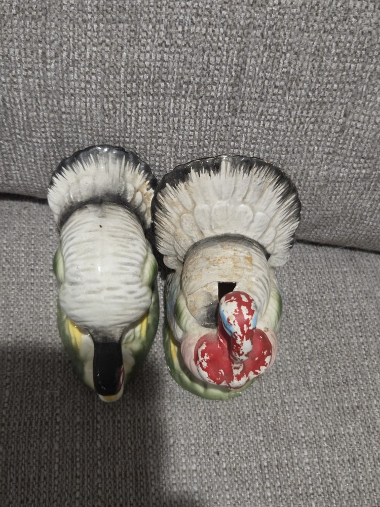 vintage Male And female Turkey salt and pepper shakers  Made in japan