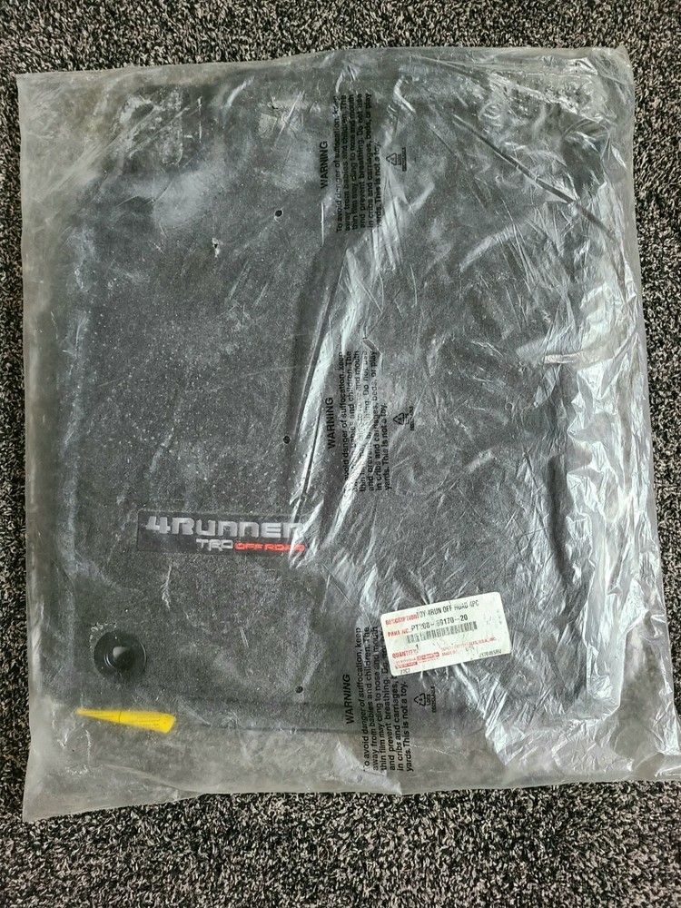 Toyota 4Runner TRD Off Road 2018 OEM Floor Mats PT208 Front Rear Set 4 DARK GREY