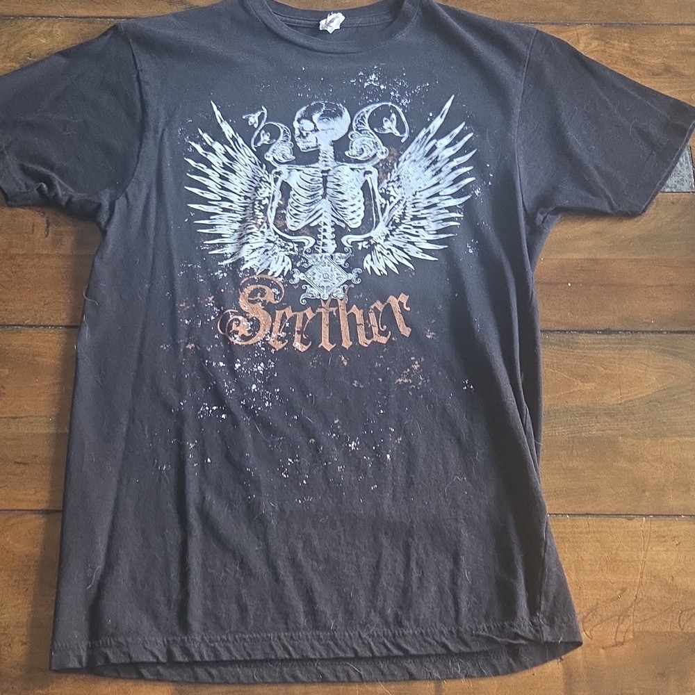 Authentic Seether 2012 Tour Shirt - Skeleton Wings - 2-Sided Band Tee - Small