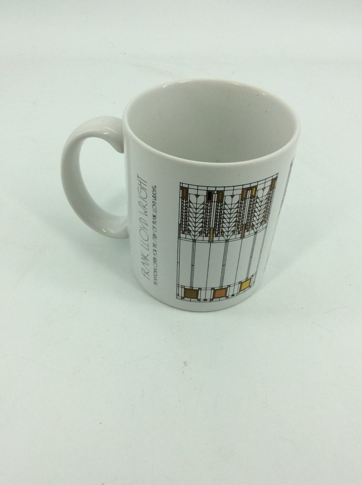 Frank Lloyd Wright Tree of Life Coffee Mug Ceramic Mission Stained Glass Design