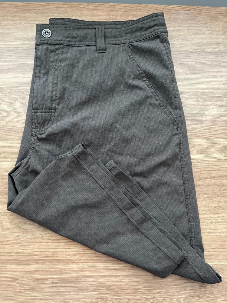 prAna Olive Green Hiking Shorts Mens 36 Stretch Outdoor Trail Performance 10