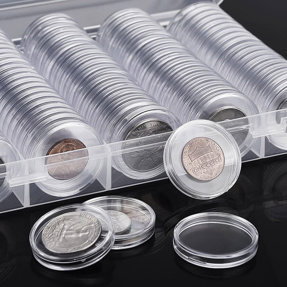 100PCS 30.6mm Direct Fit Airtight JFK Half Dollar Coin Holders Capsules Collect
