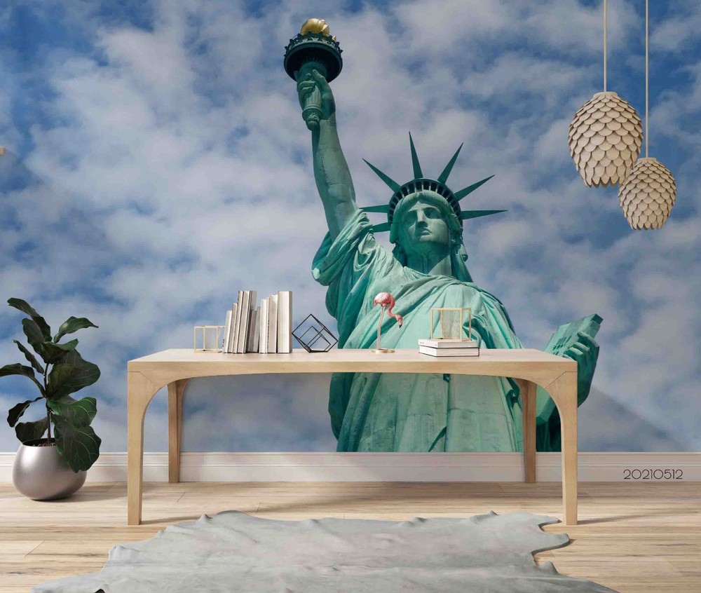3D Liberty Statue Wall Murals Wallpaper Murals Wall Sticker