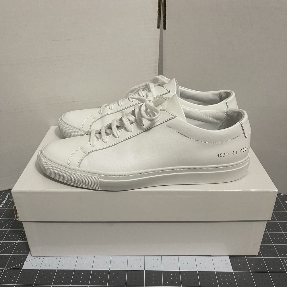 Common Projects Achilles Low White Sneakers Size 41 Pre-Owned Excellent Condition-image