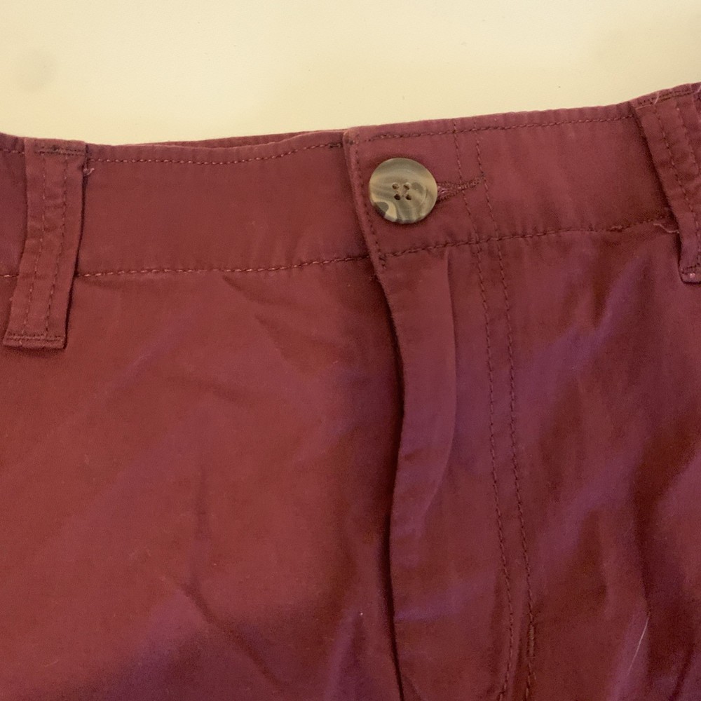 Urban Pipeline Shorts Mens 36 Flat Front Knee Length Chino Red Cotton Pockets