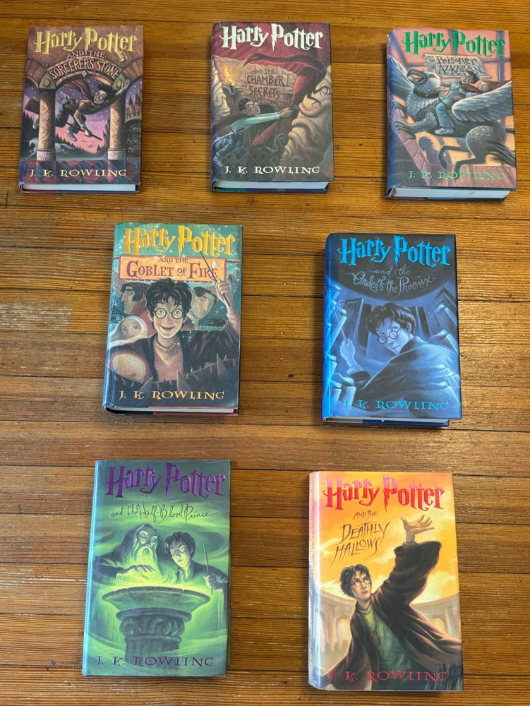 Complete set 7 hc HARRY POTTER books JK Rowling lot Sorcerer's Stone+ titles