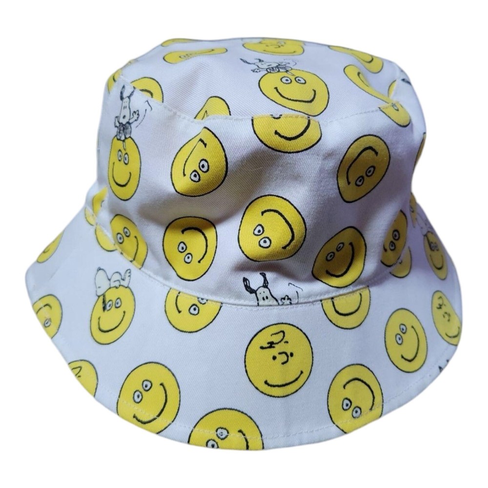 USJ Snoopy Bucket Hat Smiley Face Reversible Orange Universal Studios Japan
