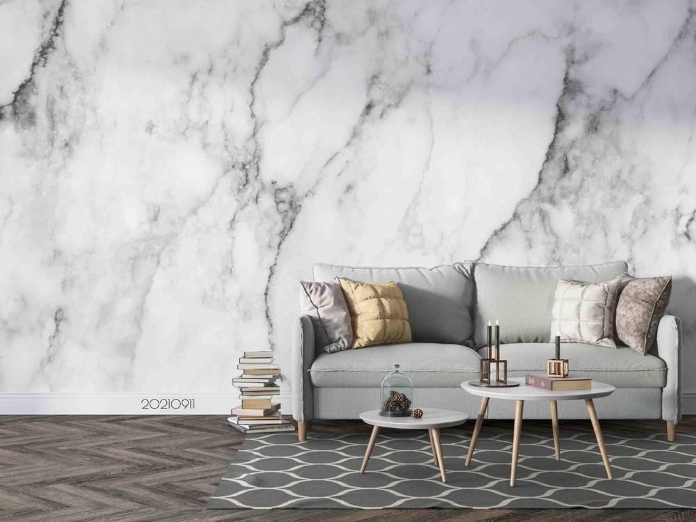 3D Grey Marble Texture Wall Murals Wallpaper Murals Wall Sticker