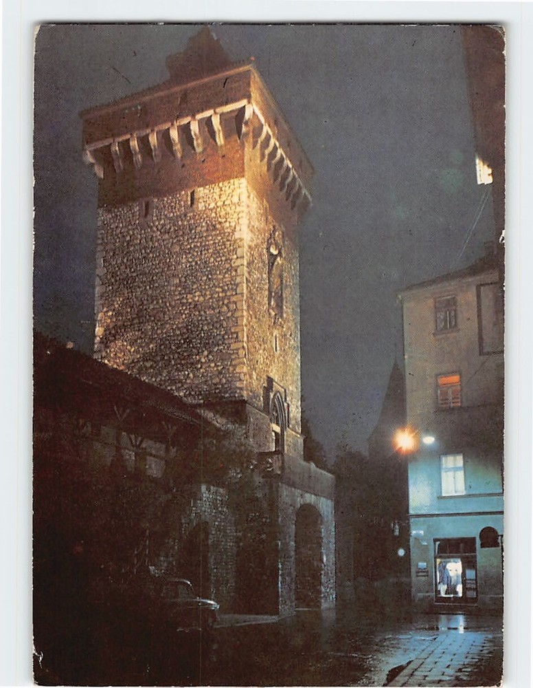 Postcard Brama Floriańska Krakow Poland
