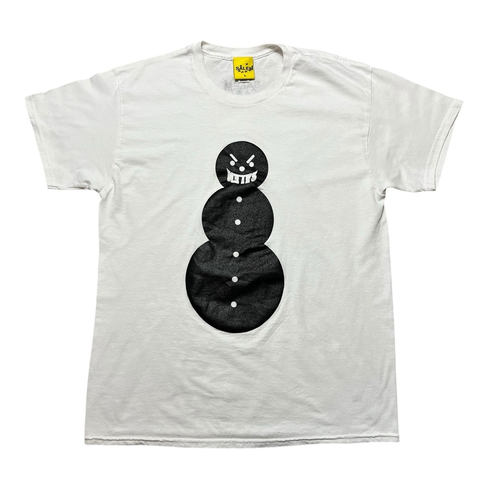 S4LEM DIRTY SNOWMAN WHITE MEN’S T-SHIRT - Large “Salem” Band Shirt
