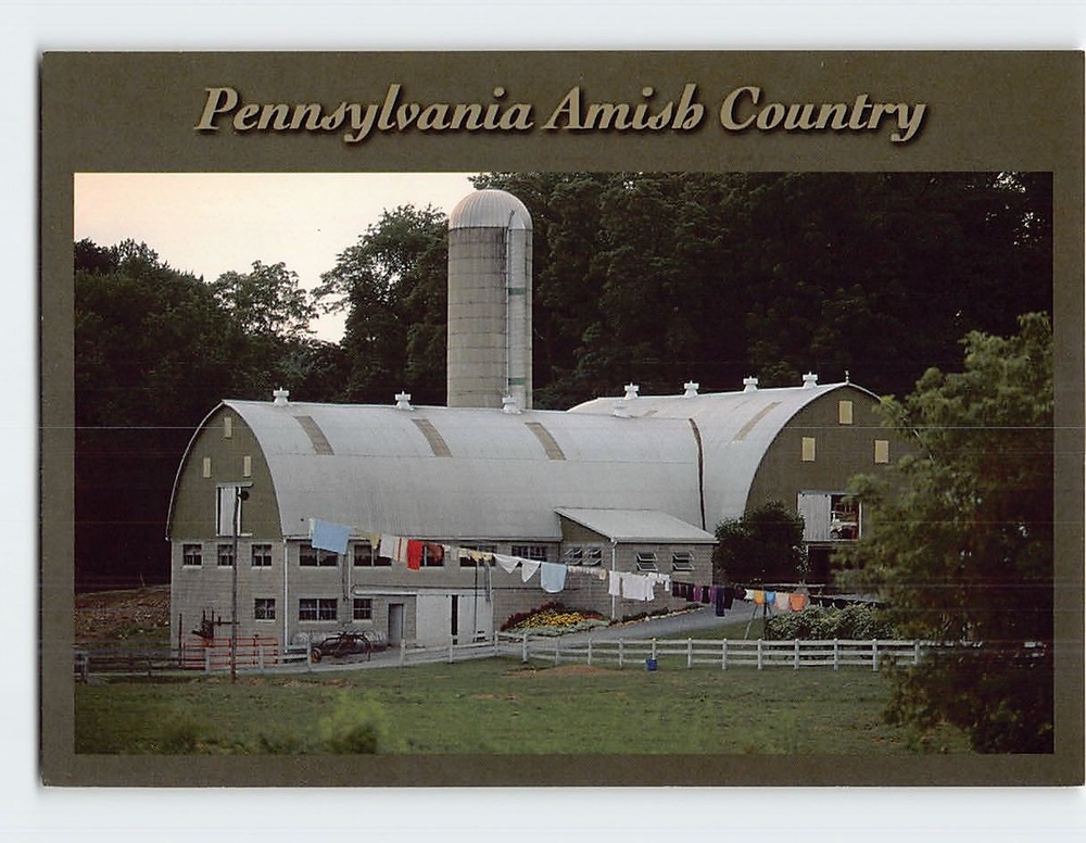 Postcard Farm buildings Pennsylvania Amish Country Pennsylvania USA