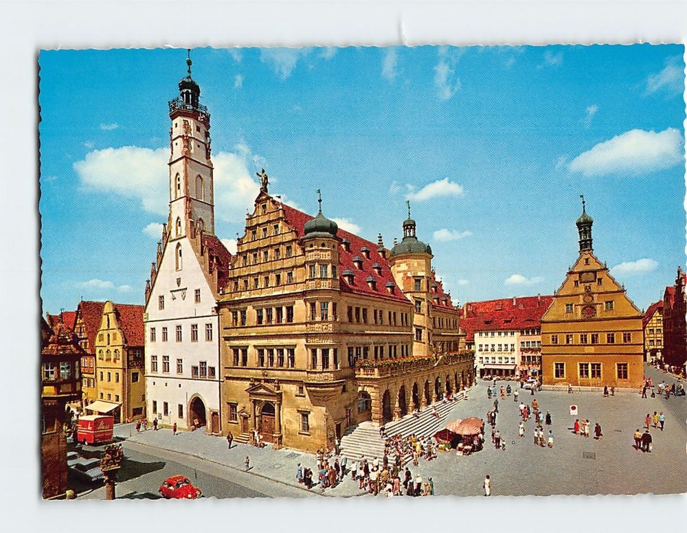 Postcard Town Hall Rothenburg ob der Tauber Germany