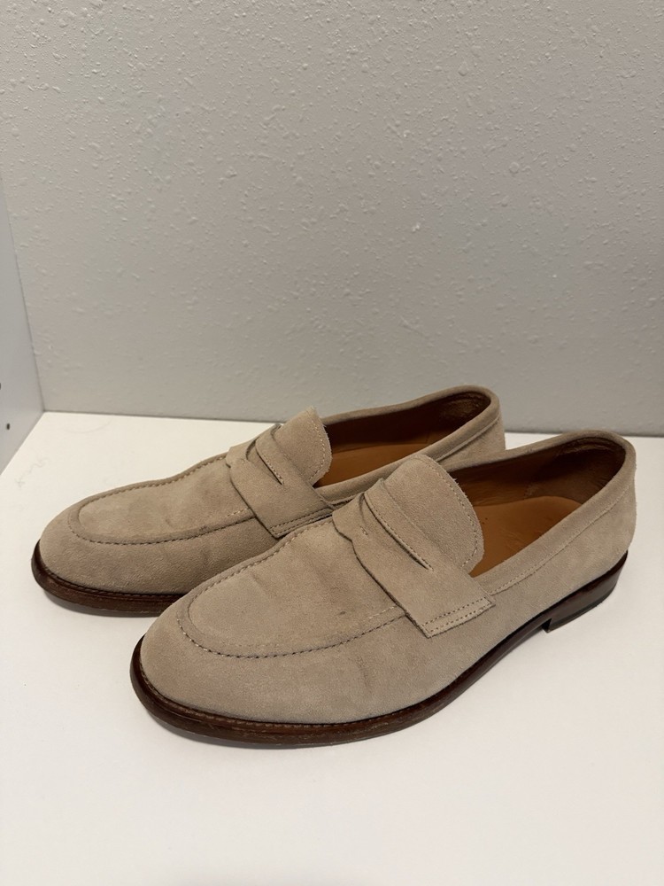 Brooks Brothers Greenwich Beige Suede Penny Loafer Men’s 8.5 US