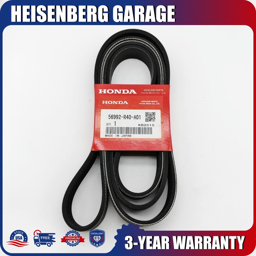 OEM Serpentine Drive Belt #56992-R40-A01For 2008-2012 Honda Accord 2.4L L4 -Gas