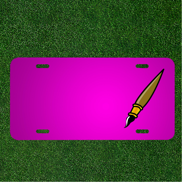 Create Your Custom Personalized Car License Plate with Added Names in a Brush Paint Design Style