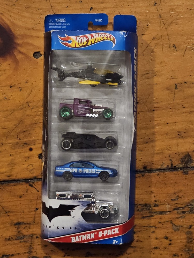 5 Pack Batman Hot Wheels The Dark Knight Movie Batman Batmobiles 2011 #W4240