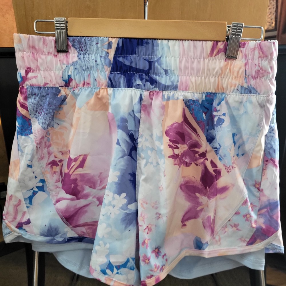 Avia Pastel Athletic Workout Running Shorts w/Bike Liner Women's Size M (8-10)