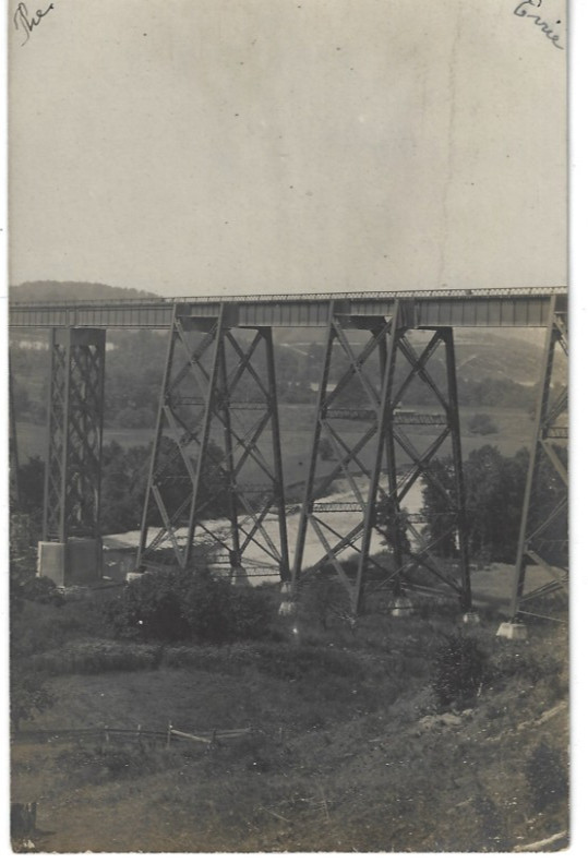 Belfast NY New York Erie Railroad Trestle Bridge 09 RPPC Photo Postcard Houghton