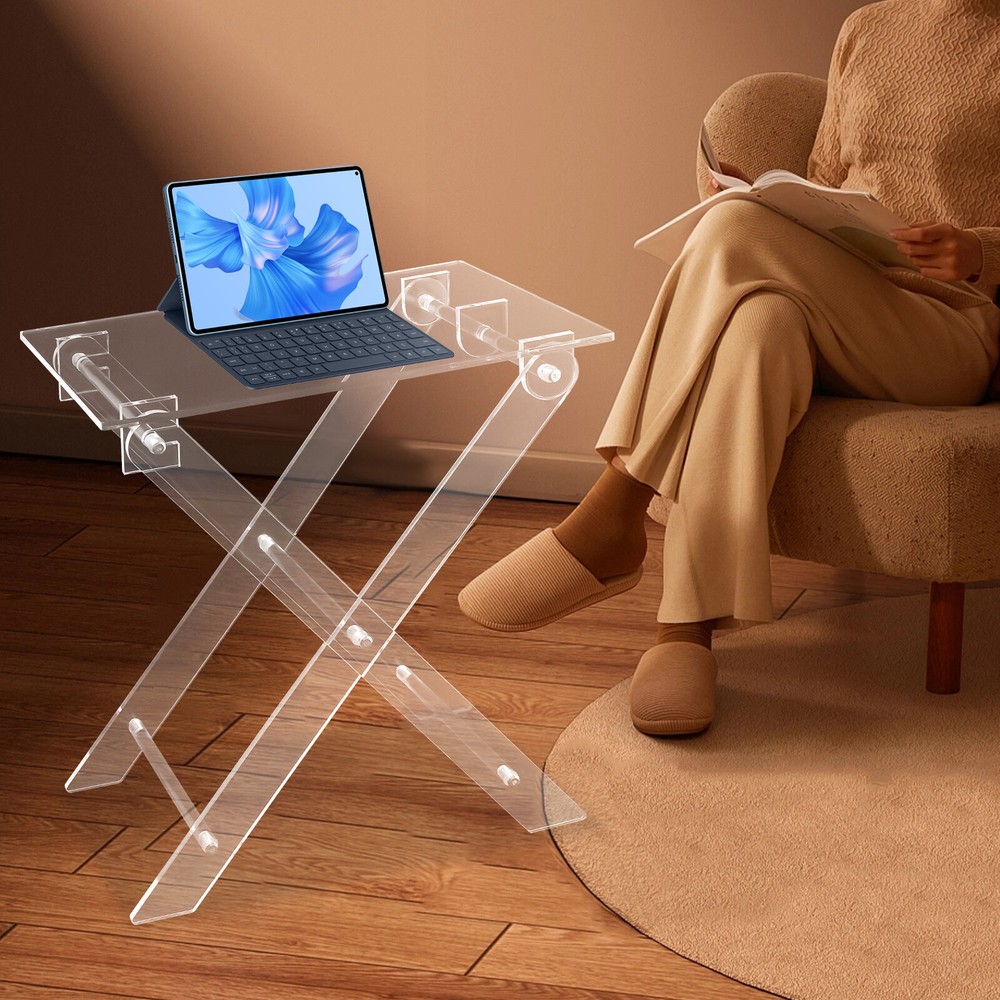 Foldable Acrylic Computer Stand Folding Coffee Table For Living Room Bed Room