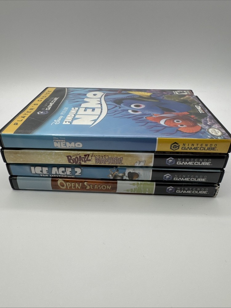 Nintendo GameCube Games Lot Of 4 Tested Working Open Season Ice Age Bratz Nemo