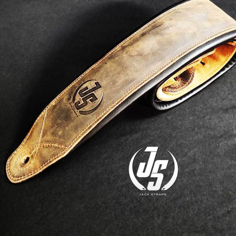 Jack Straps Genuine Leather guitar strap 3-1/4 wide thick padded