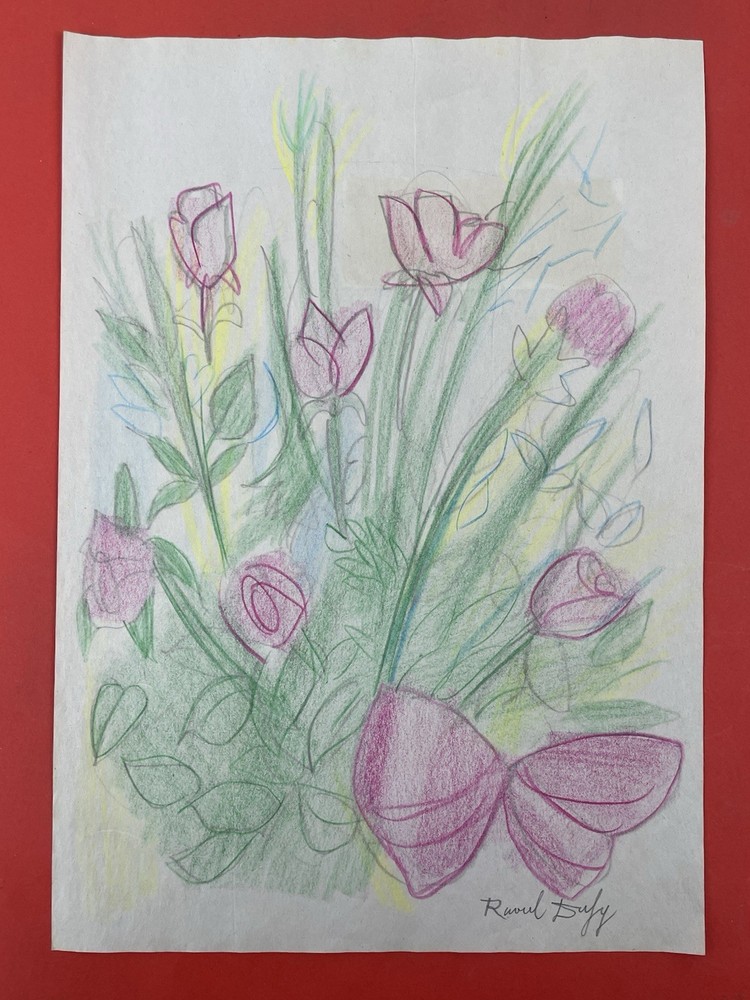 Raoul Dufy Drawing on paper (Handmade) signed and stamped