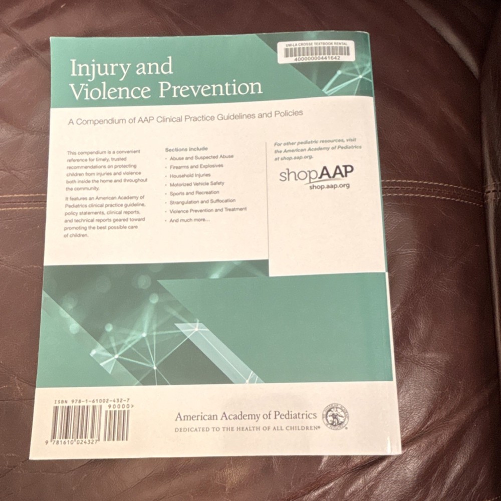 Injury and Violence Prevention by American Academy of Pediatrics Paperback-image