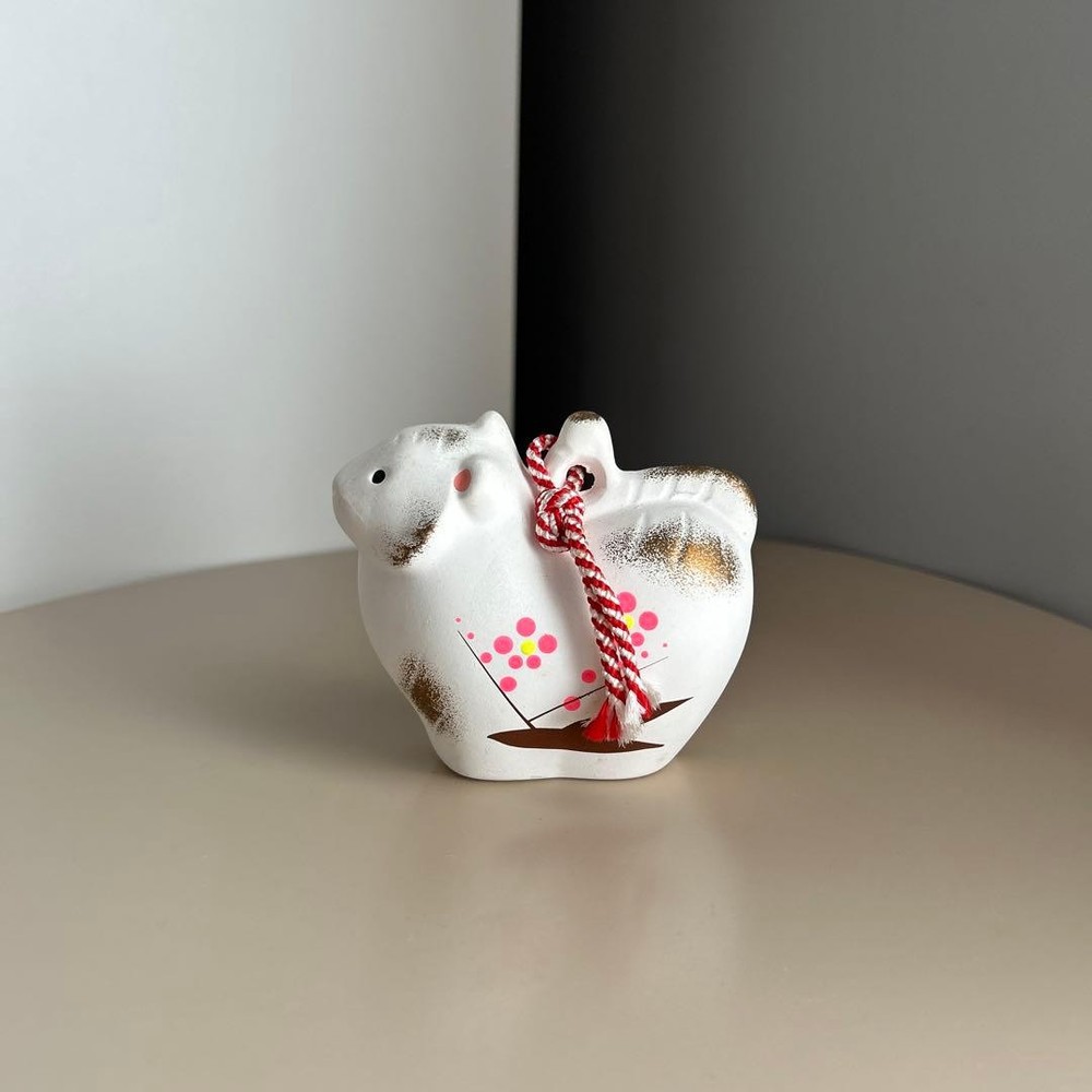 Zodiac Tiger Figurine Lucky Charm Bell Retro Antique Japanese  Year Collection